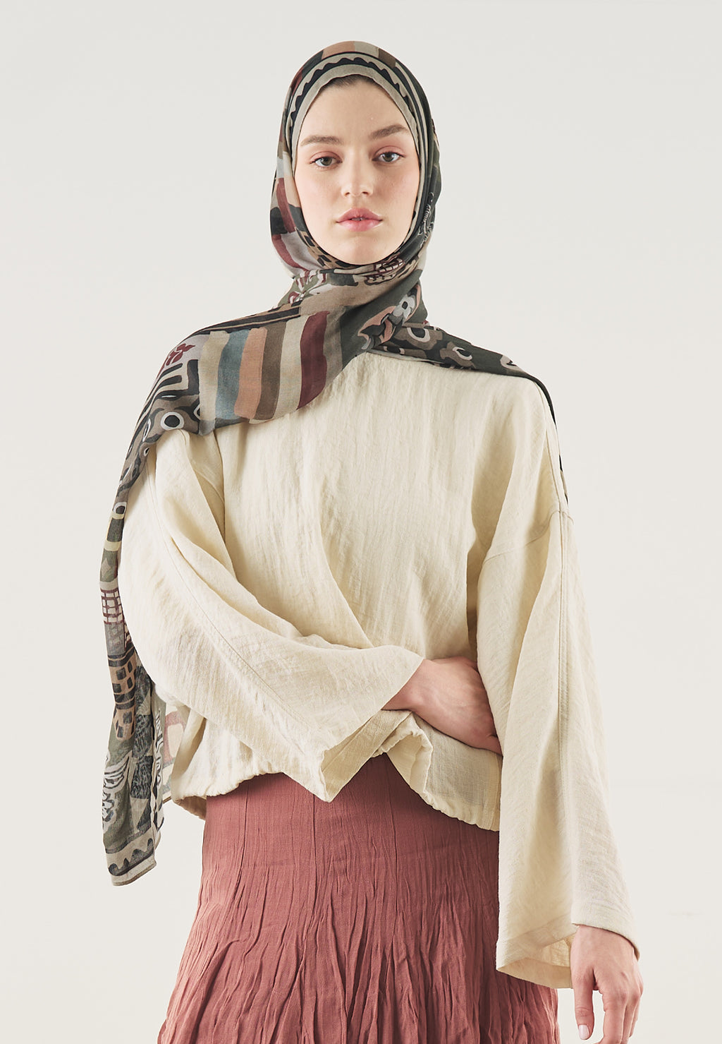 Petra Desin Soft Cotton Hijab Black - Fresh Scarf