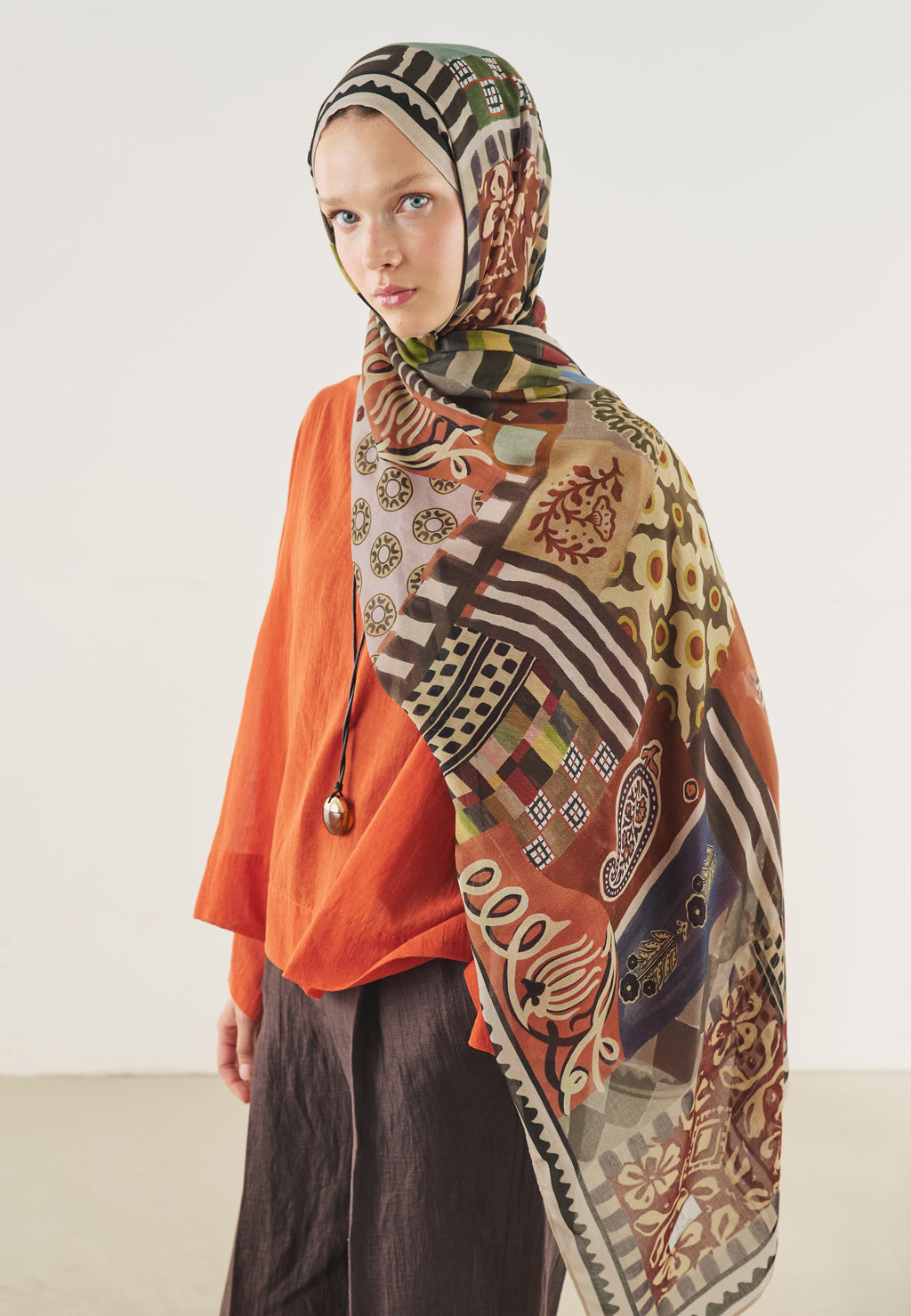 Petra Desin Soft Cotton Hijab Terracota - Fresh Scarf