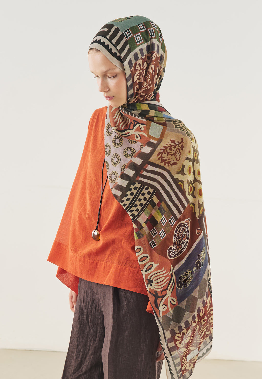 Petra Desin Soft Cotton Hijab Terracota - Fresh Scarf