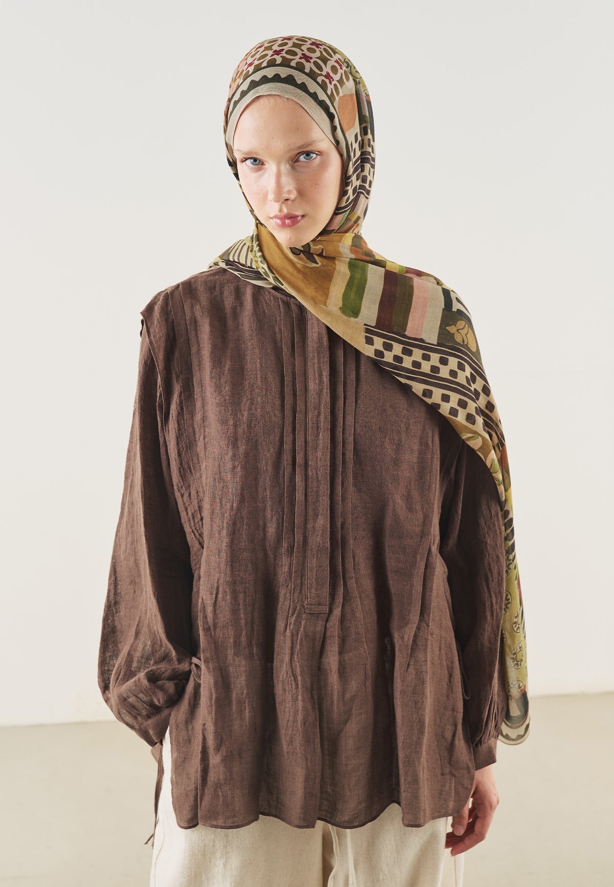 Petra Desin Soft Cotton Hijab Leaf Green - Fresh Scarf