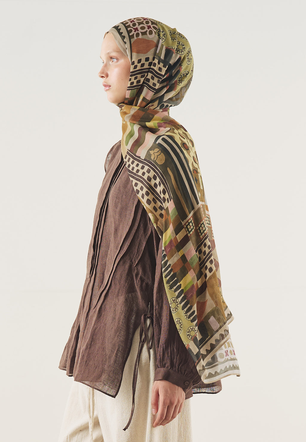 Petra Desin Soft Cotton Hijab Leaf Green - Fresh Scarf