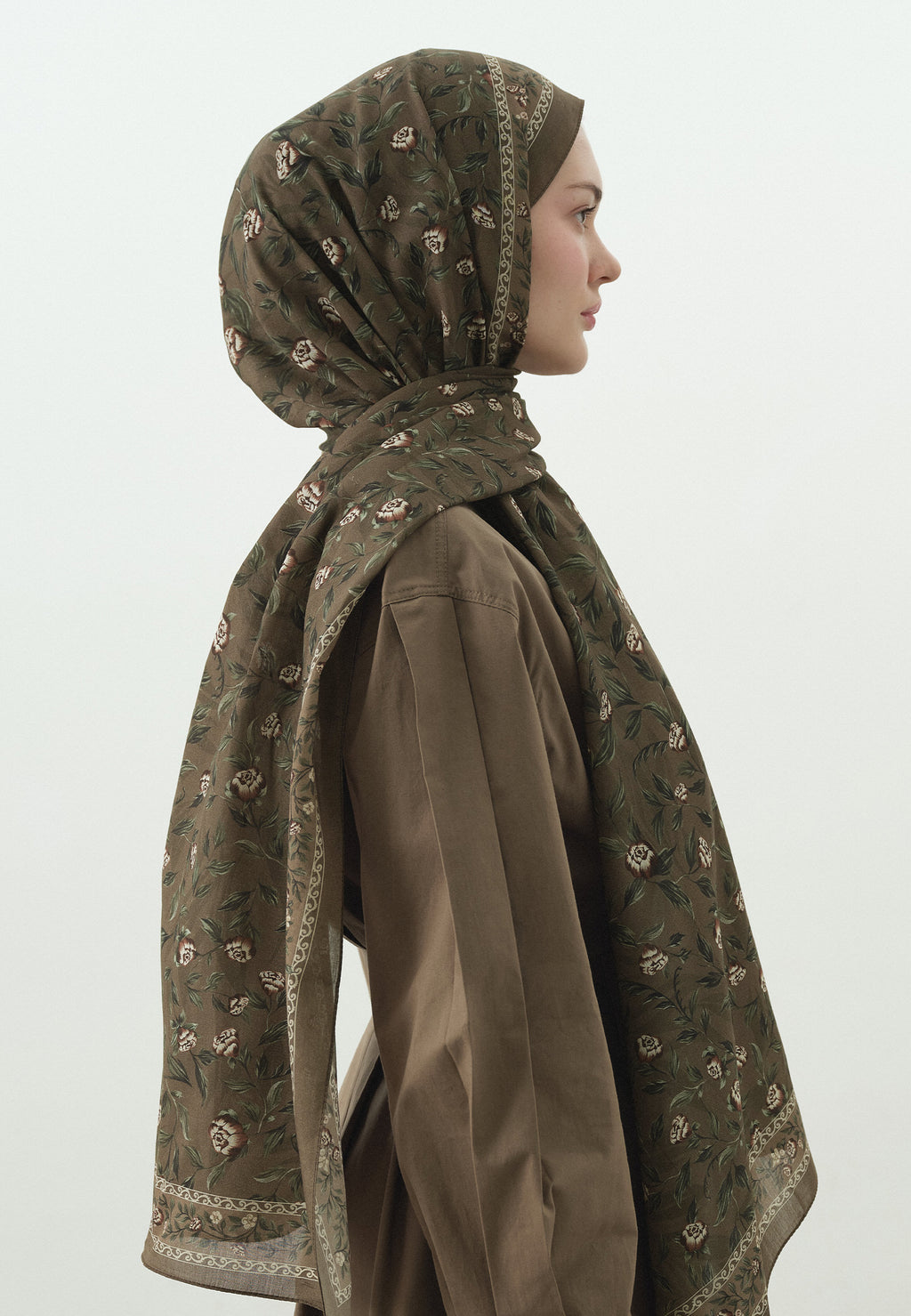 Leana Desin Cotton Hijab Taupe - Fresh Scarfs