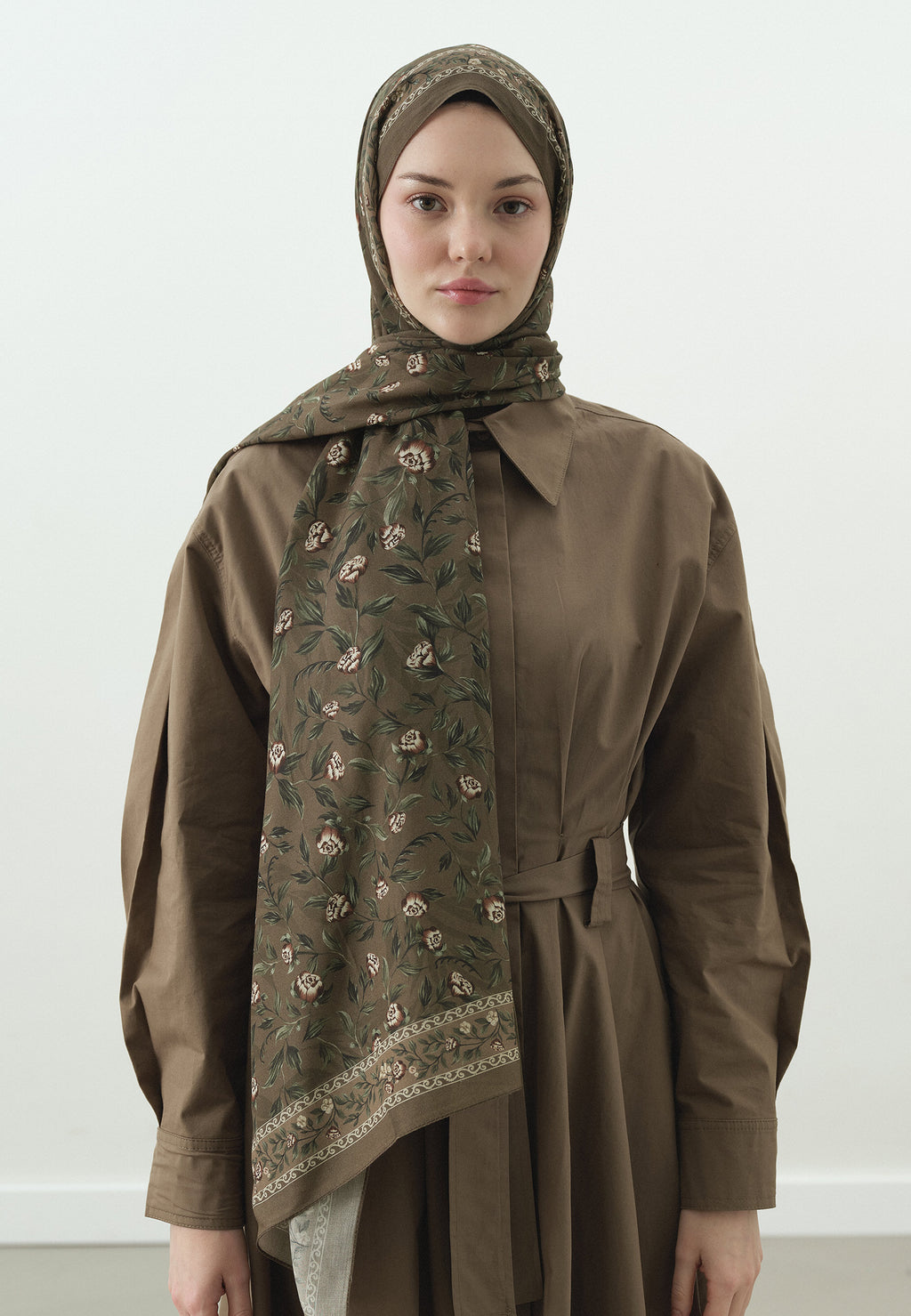 Leana Desin Cotton Hijab Taupe - Fresh Scarfs