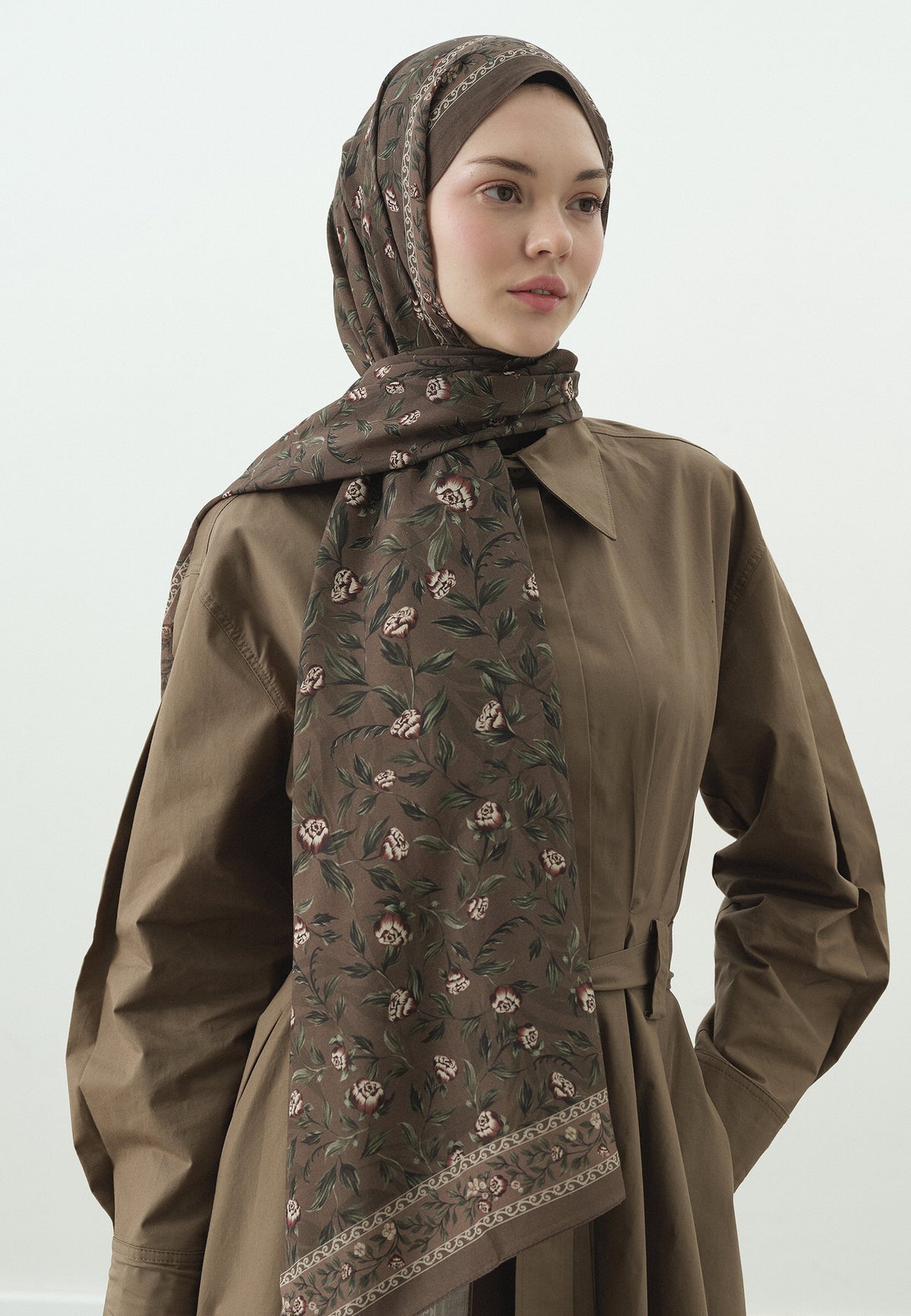 Leana Desin Cotton Hijab Taupe - Fresh Scarfs